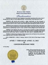 New Jersey Recognizes Cancer Registrars during NCRW